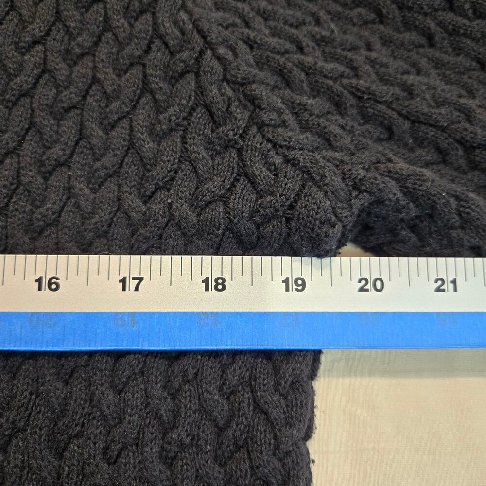 Vtg Worthington Black Long Sleeve Cable Knit Pullover Sweater Sz XL Minimalist - Picture 4 of 8